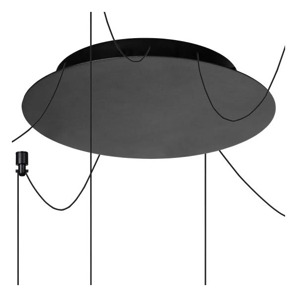 Lucide LORENZ - Pendant light - Ø 120 cm - LED Dim. - 6x4W 3000K - Black - detail 1